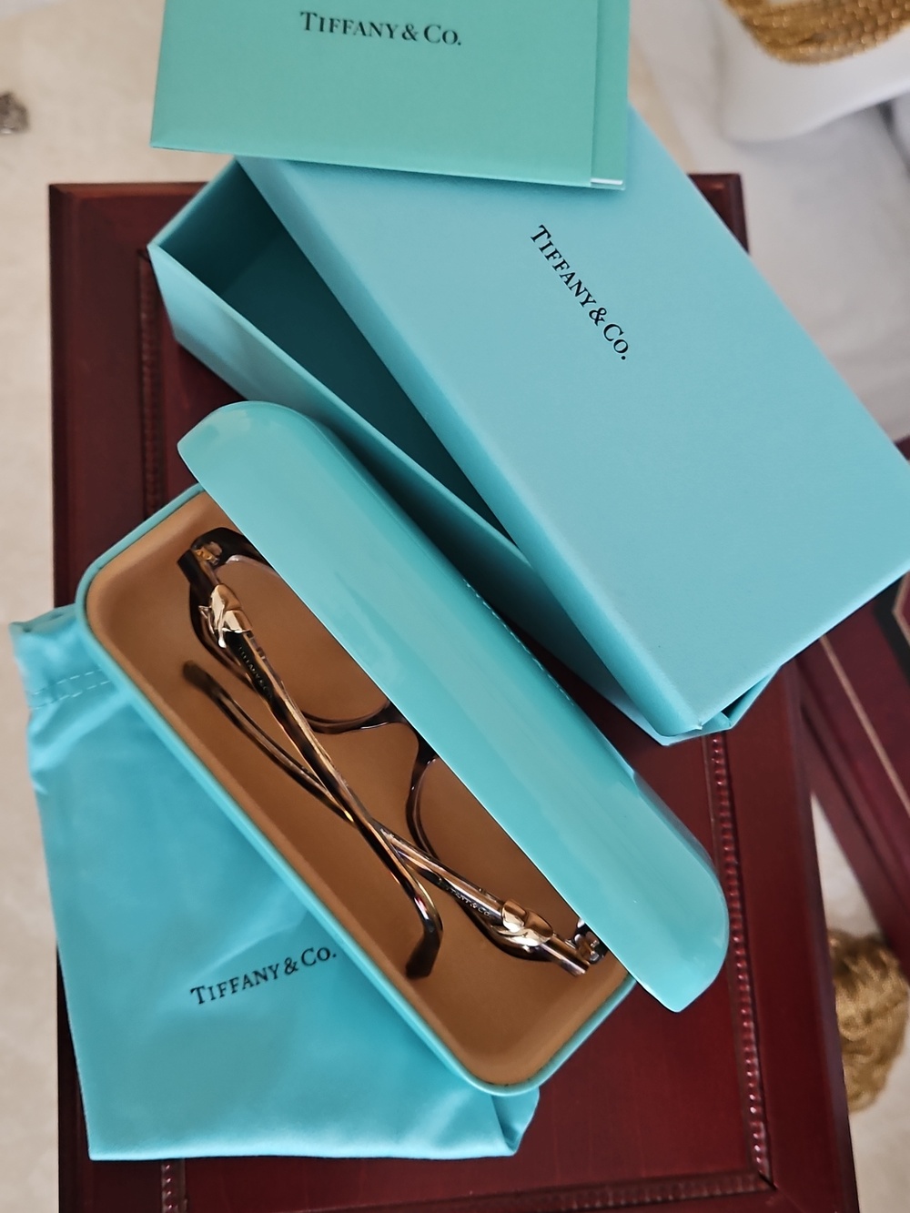 Tiffany & Co. Infinity Eyeglasses, Hard Box, Pouch And Card - Picture 10 of 13